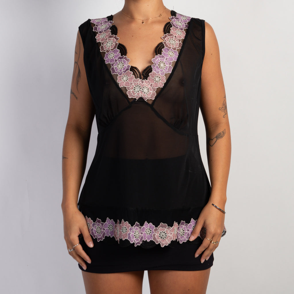 SHEER MESH CAMISOLE