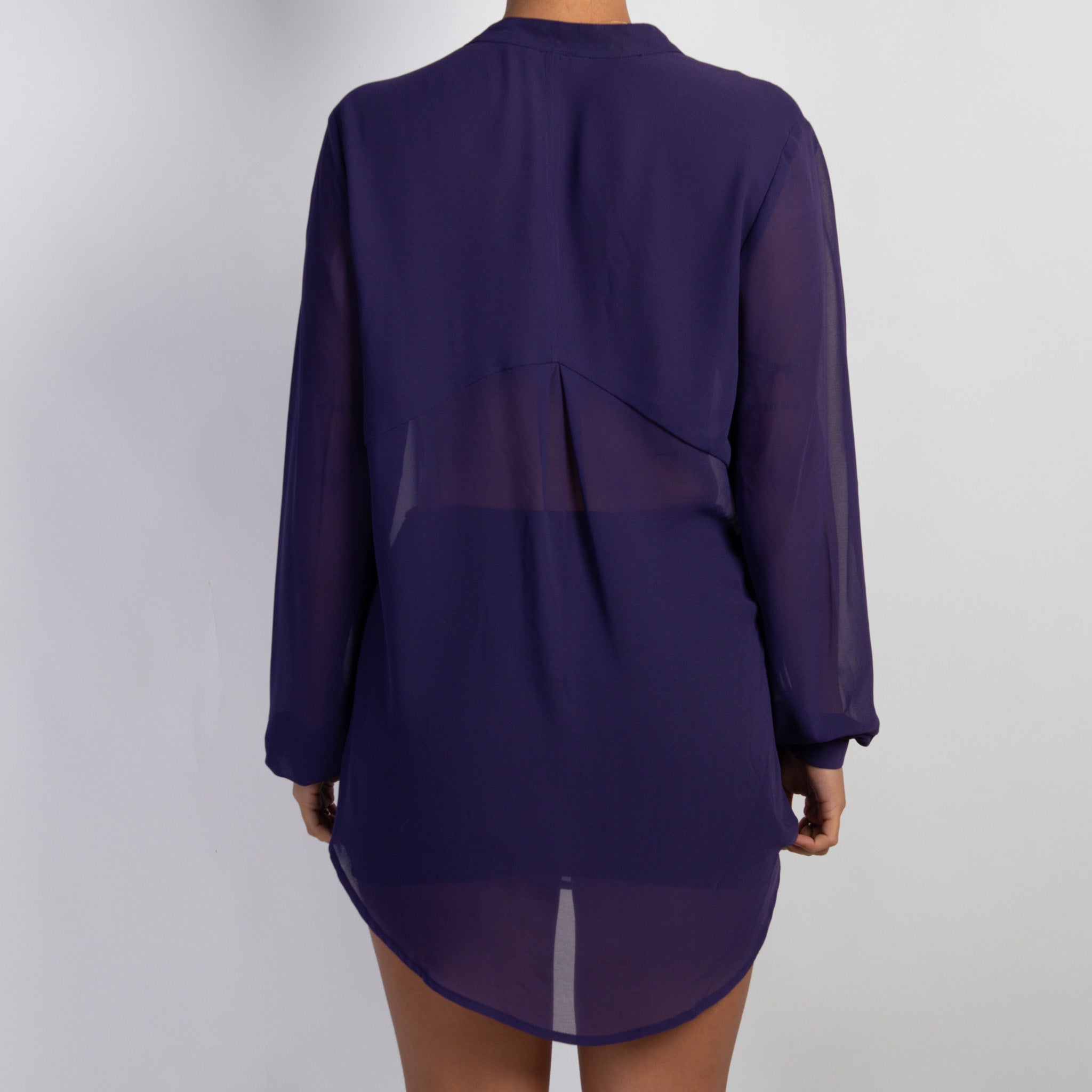 PURPLE DRAPE BLOUSE