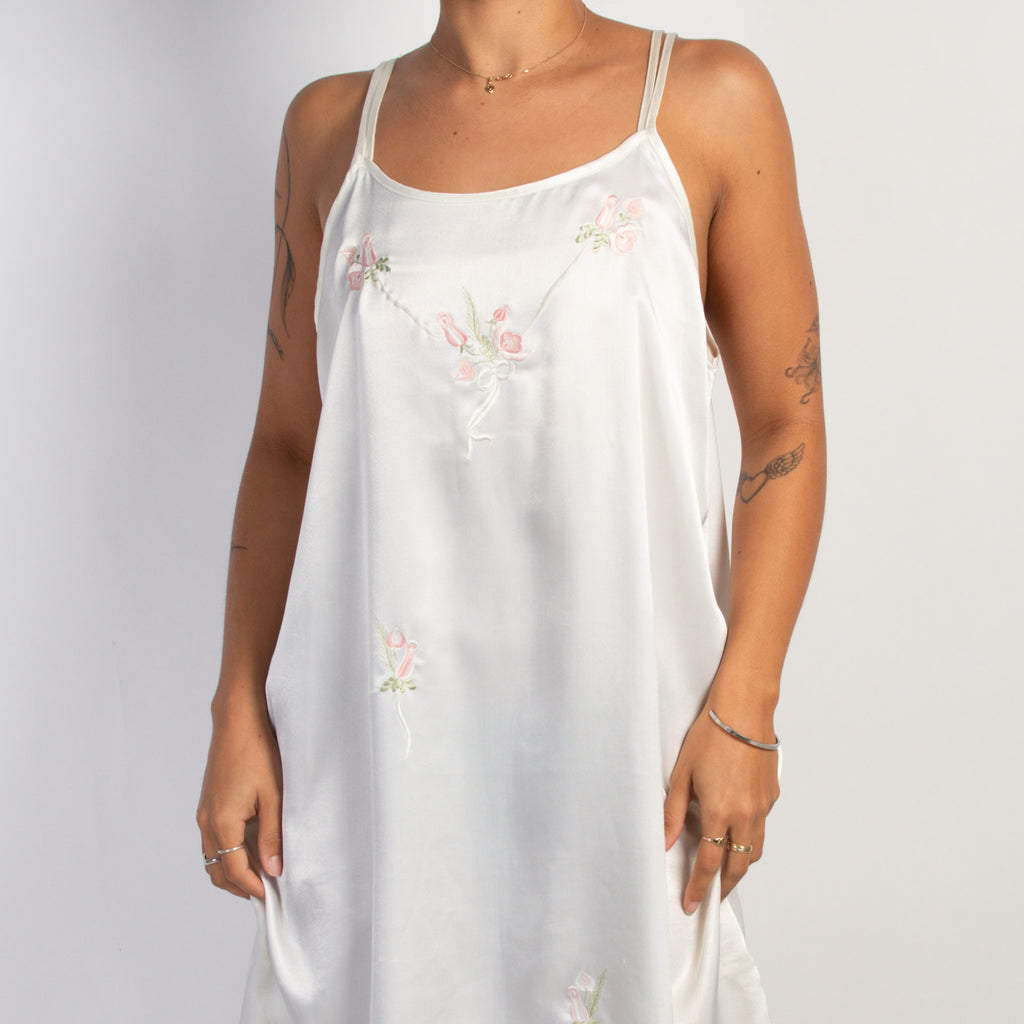 CREAM SATIN CHEMISE