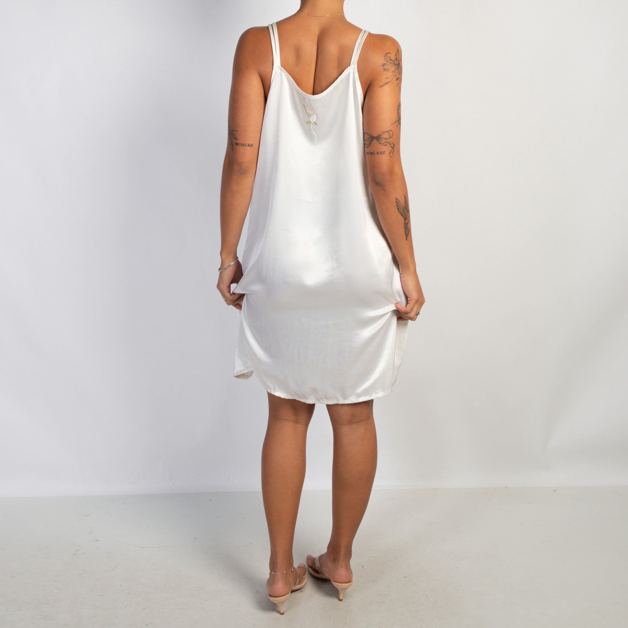 CREAM SATIN CHEMISE