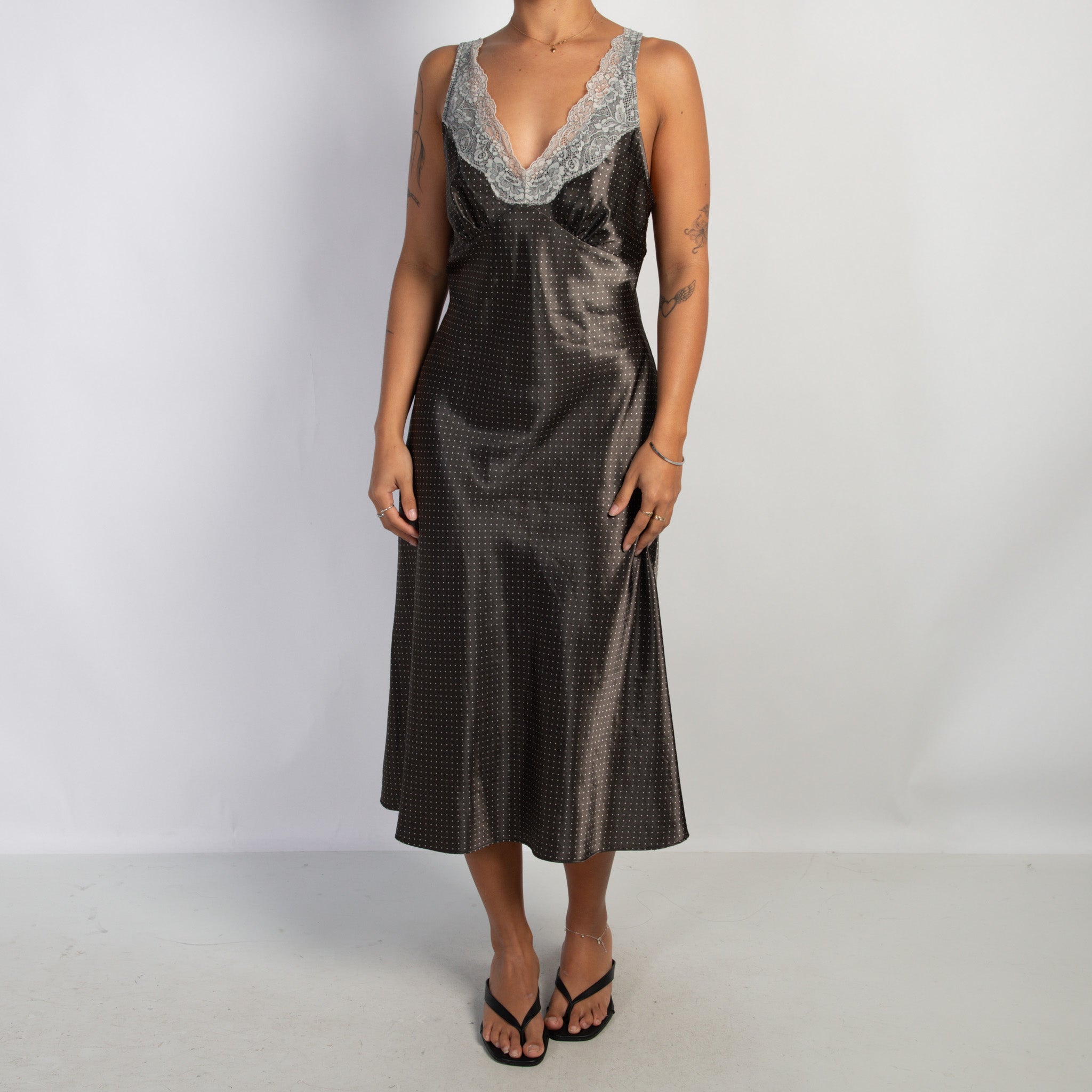 SATIN POLKA DOT CHEMISE