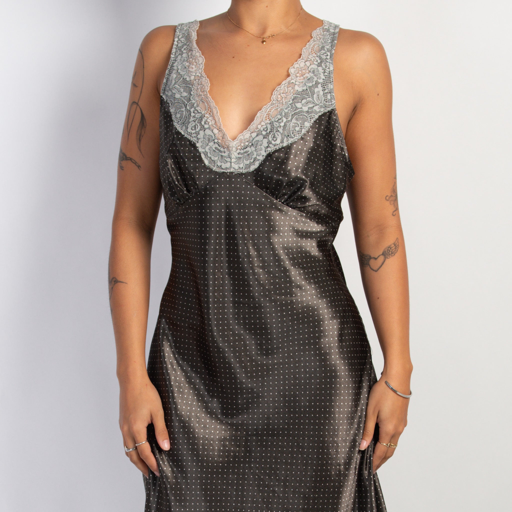 SATIN POLKA DOT CHEMISE