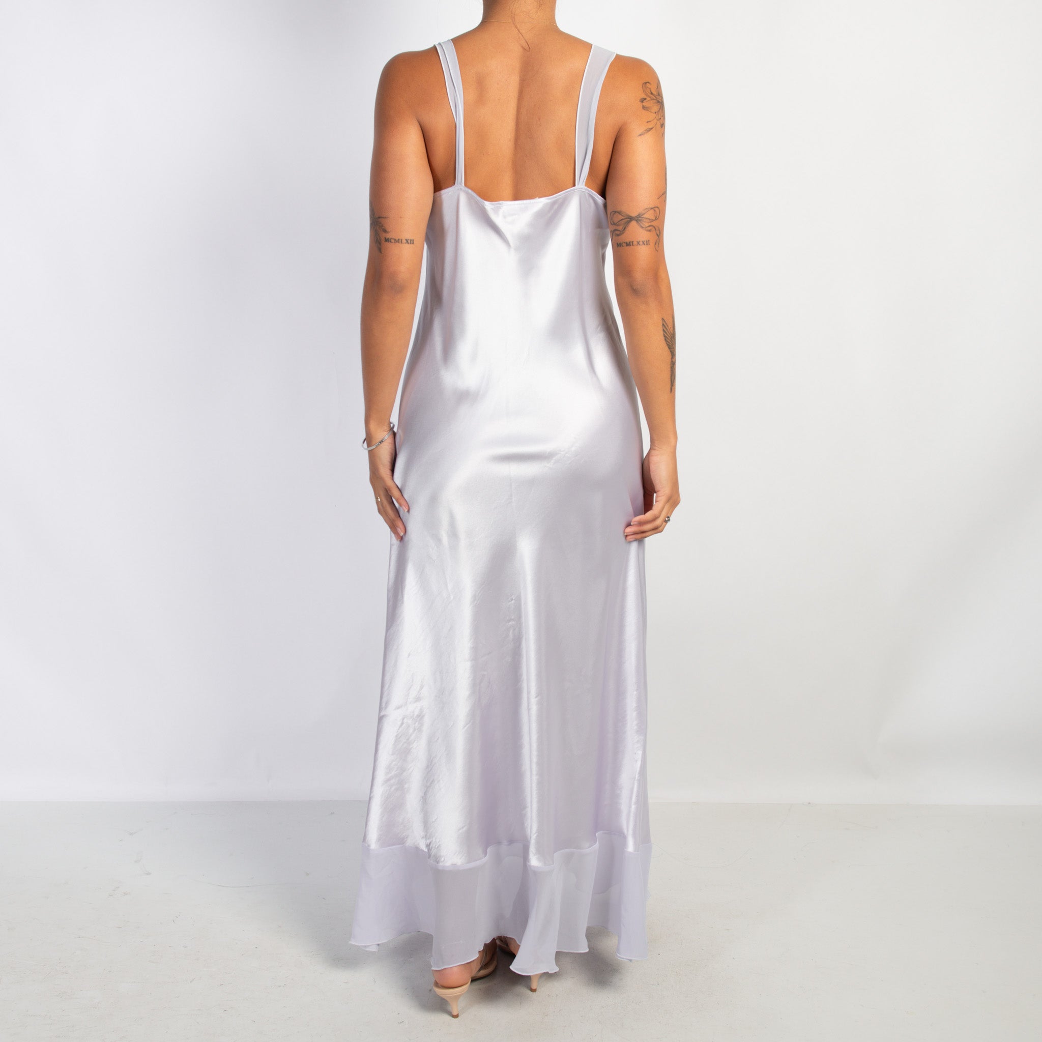 LILAC SATIN MAXI NIGHTGOWN