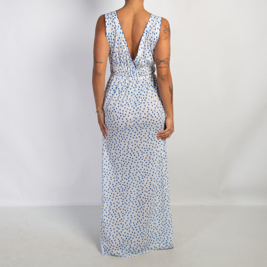 BLUE PATTERN NIGHTGOWN
