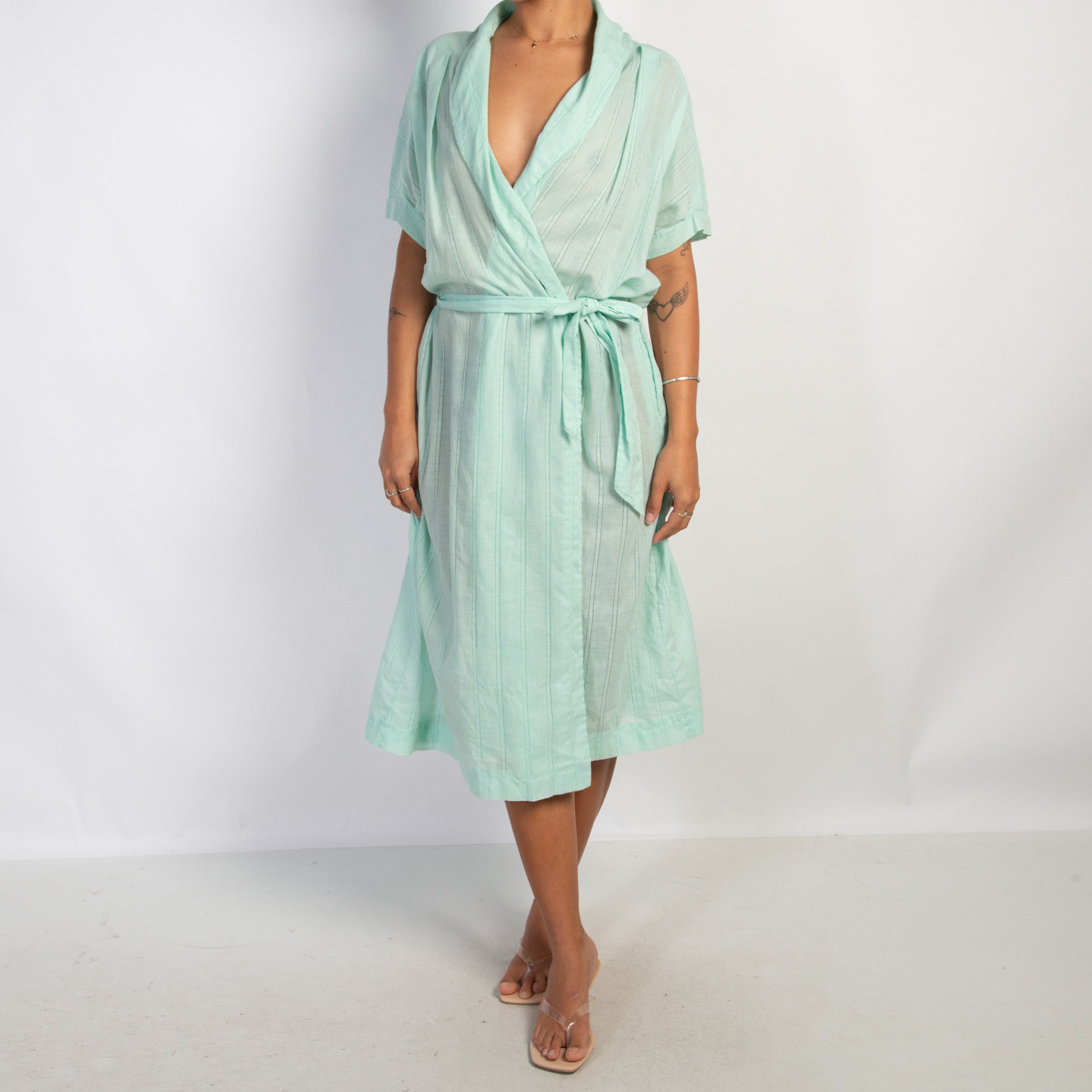 GREEN STRIPE ROBE