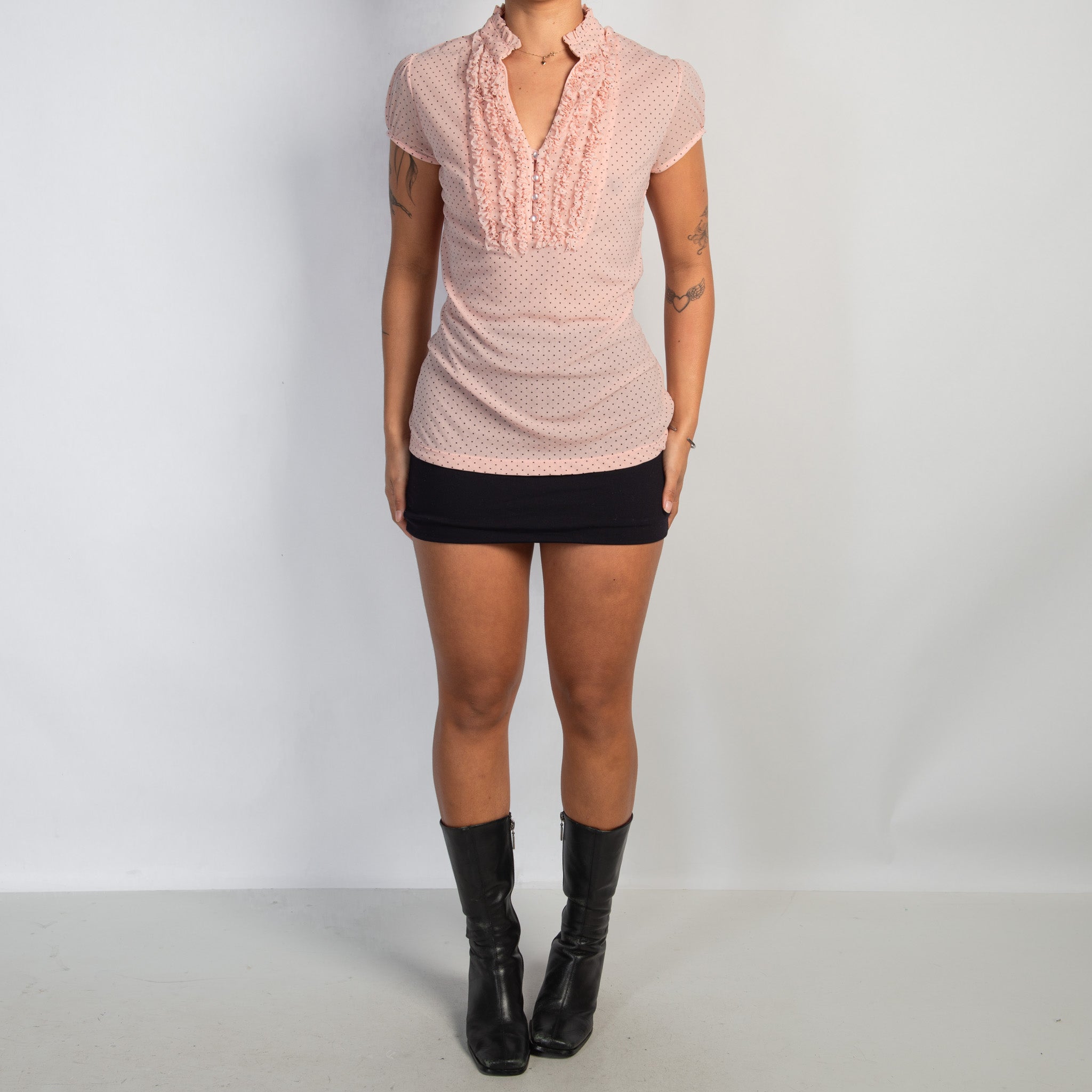 PINK POLKA DOT BLOUSE