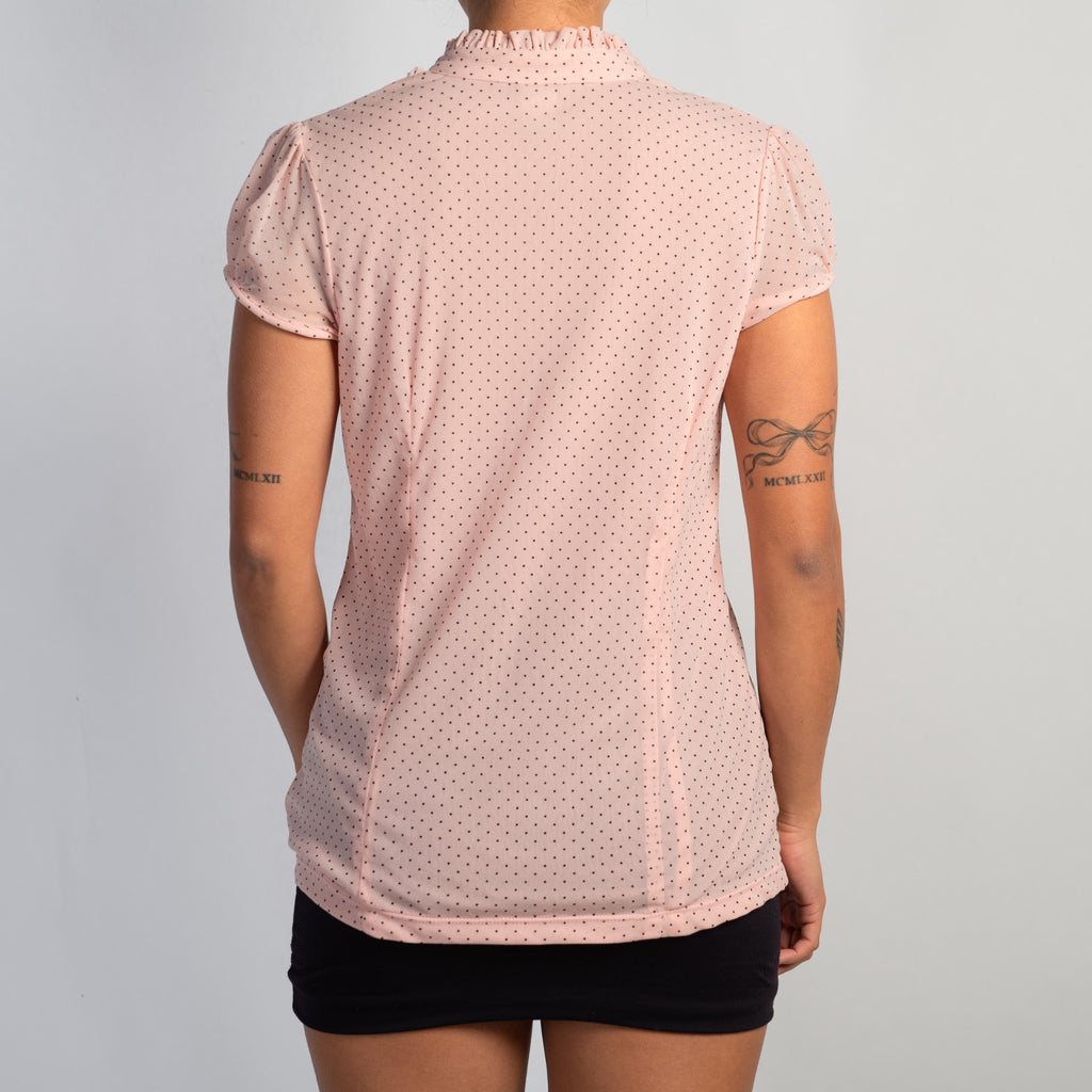 PINK POLKA DOT BLOUSE