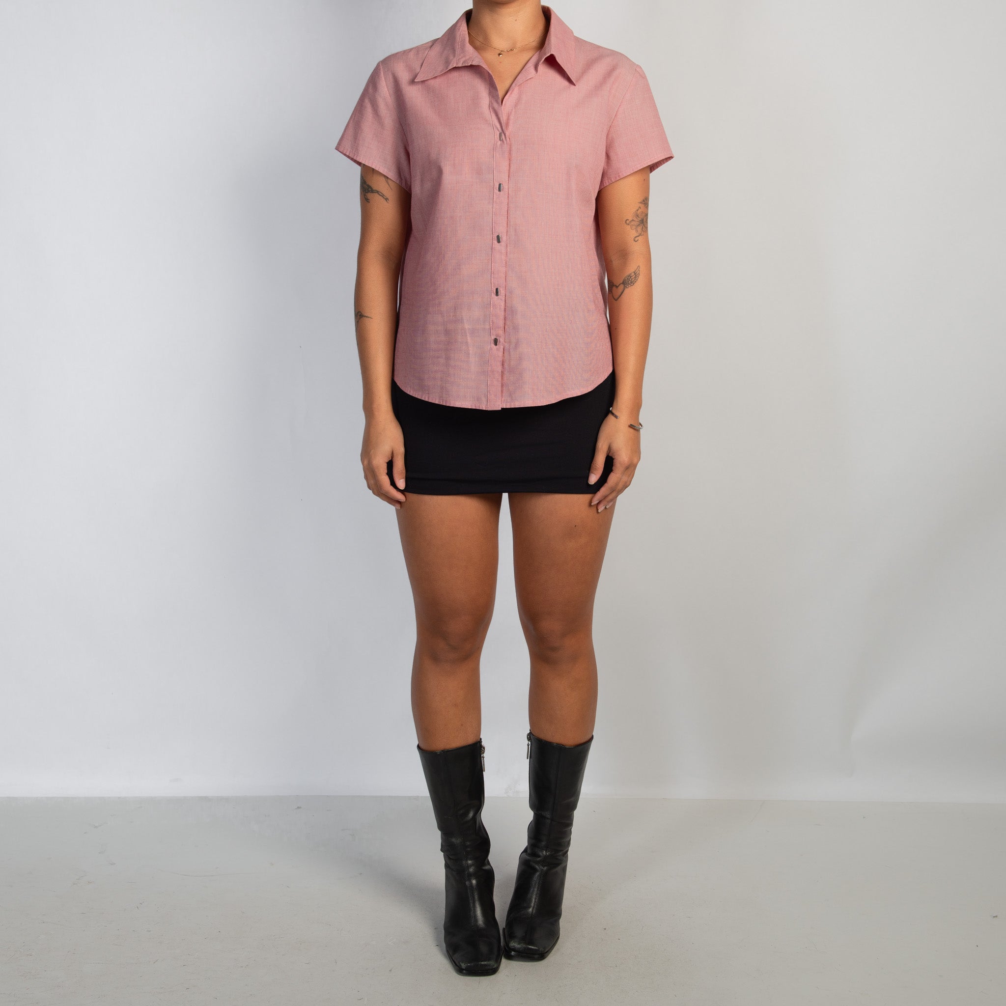 COTTON SHORT SLEEVE BLOUSE