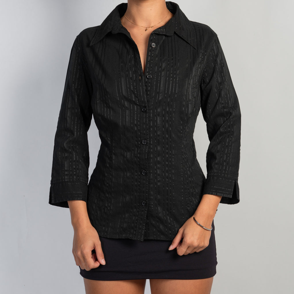 BLACK STRIPE BLOUSE