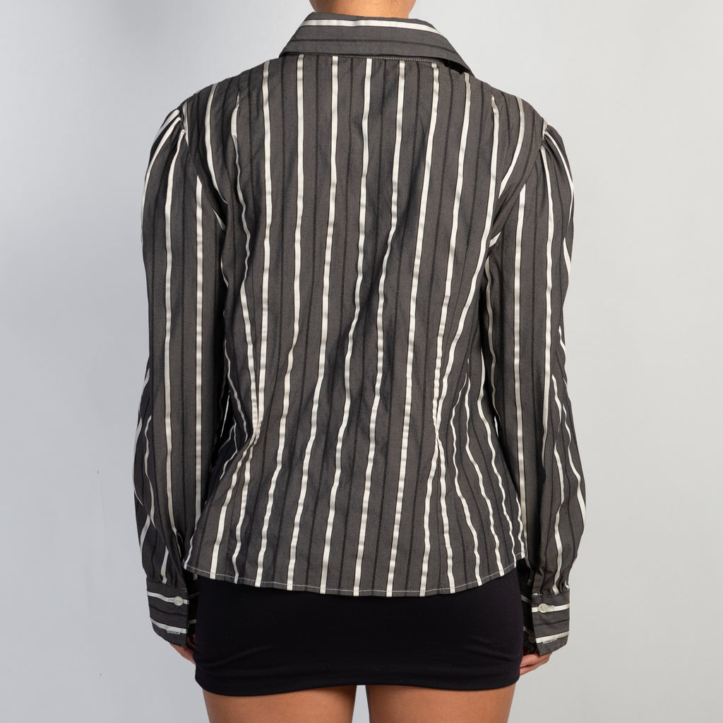 CHARCOAL STRIPE BLOUSE
