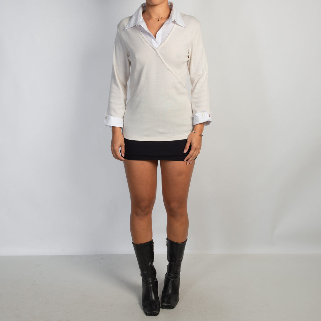 FAUX LAYERED BLOUSE