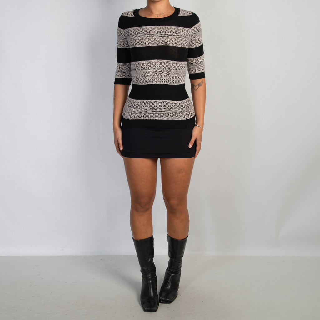 KNIT 1/2 SLEEVE TOP