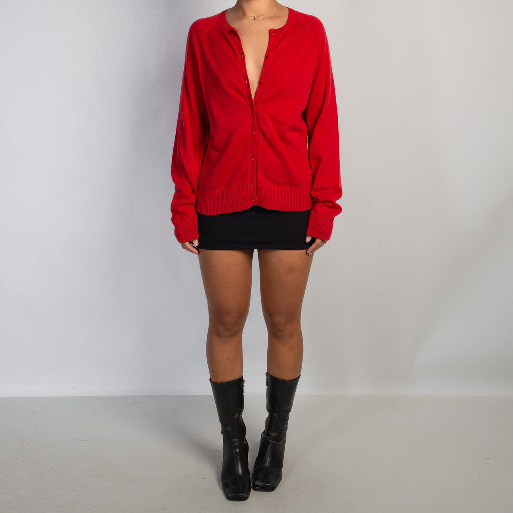 CLASSIC RED CARDIGAN