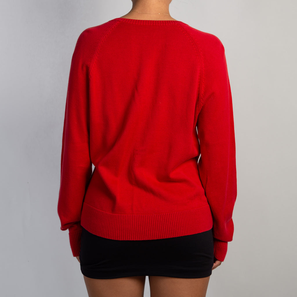 CLASSIC RED CARDIGAN