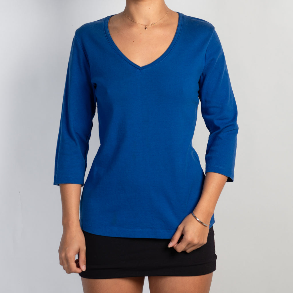 COBALT 3/4 SLEEVE TOP