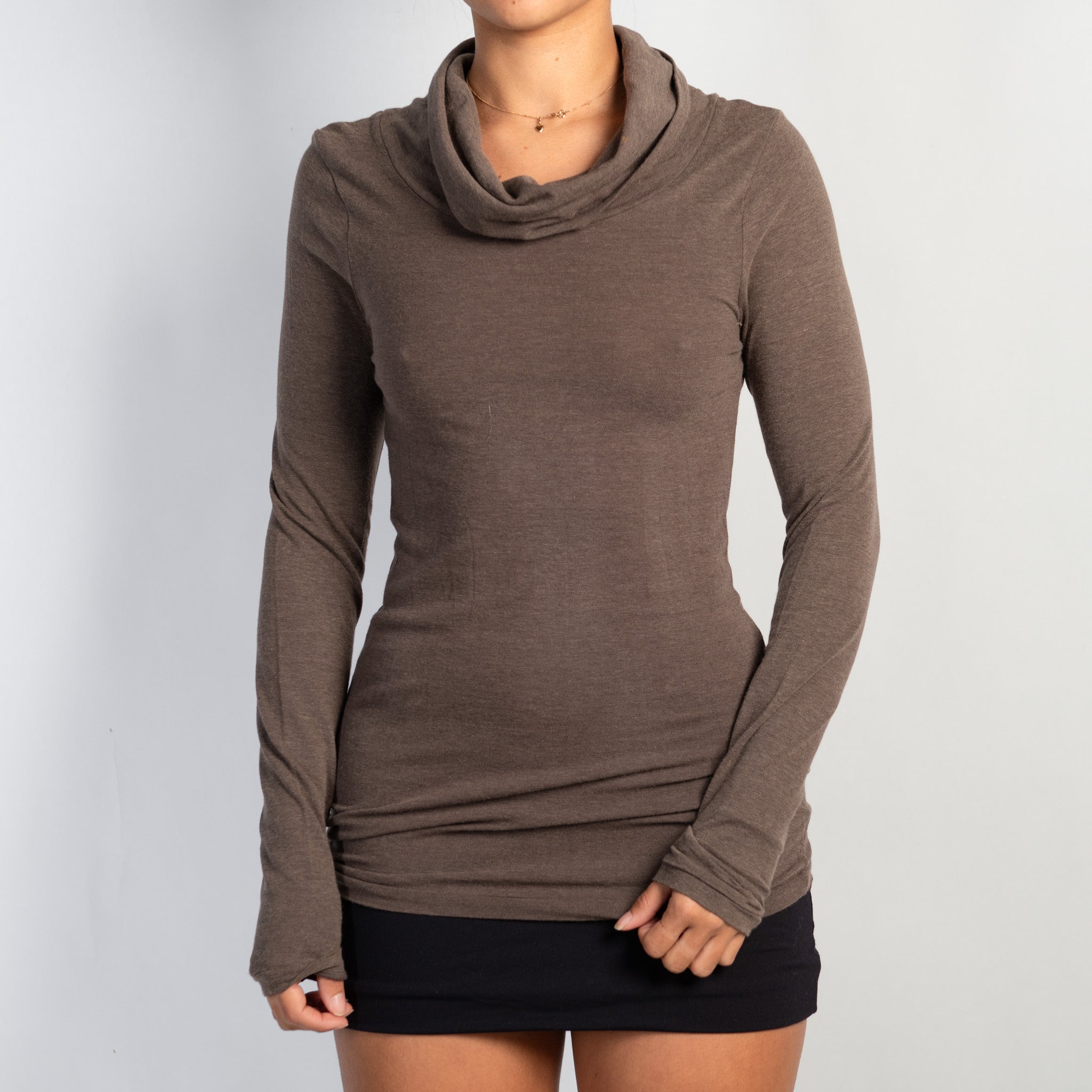 BROWN LONG SLEEVE TOP