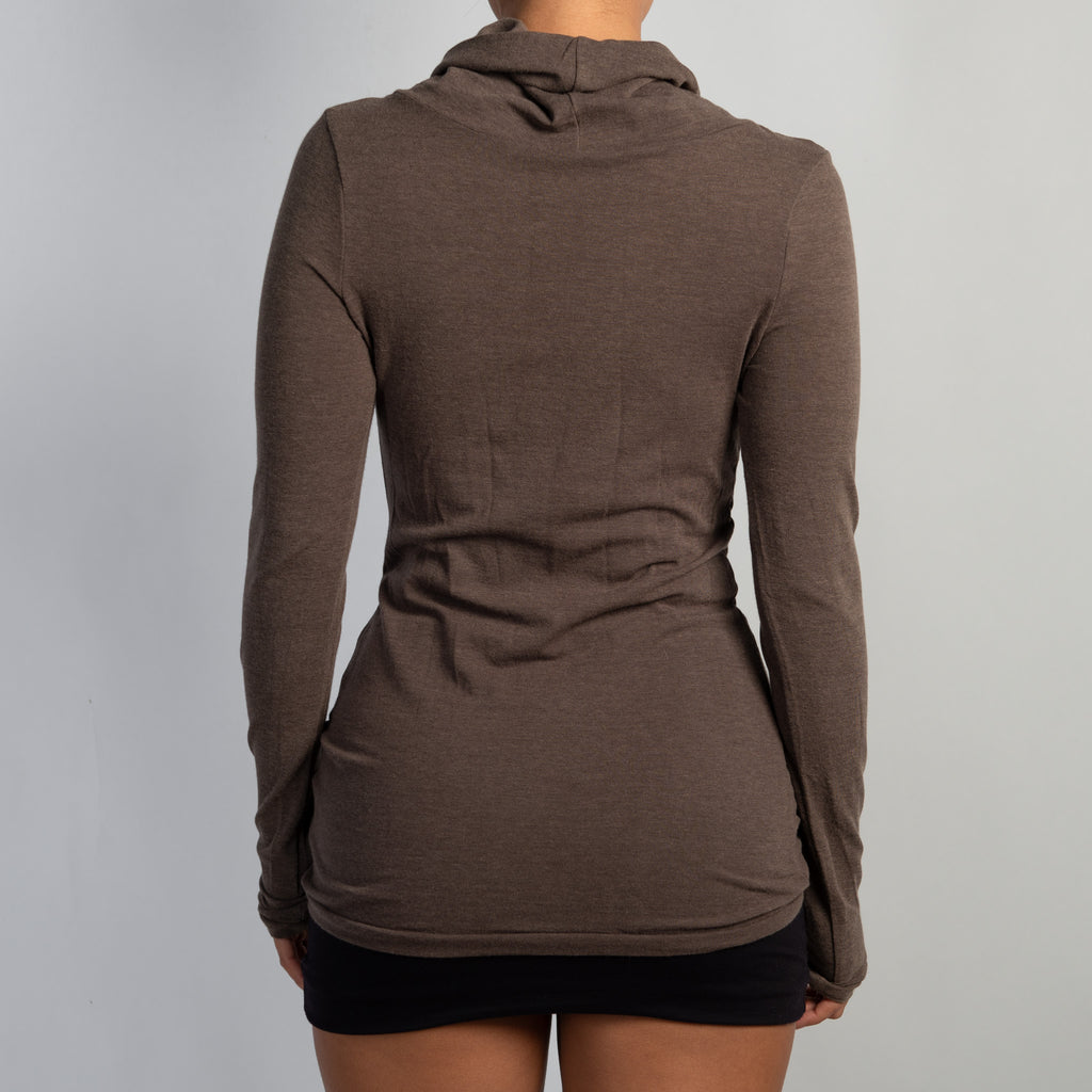 BROWN LONG SLEEVE TOP