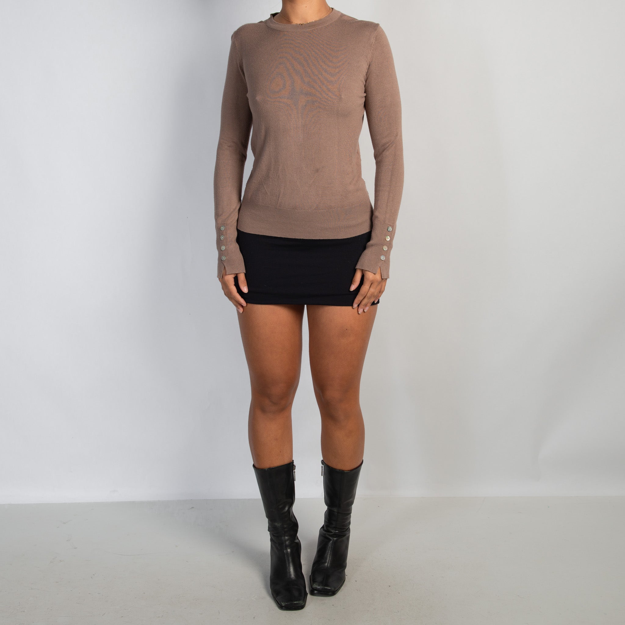 KNIT LONG SLEEVE TOP