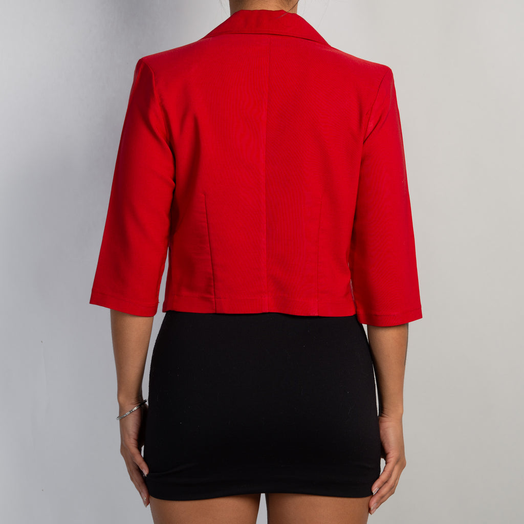 RED 1/2 SLEEVE BLAZER