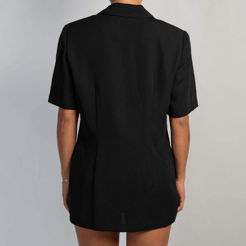 BLACK SHORT SLEEVE BLAZER