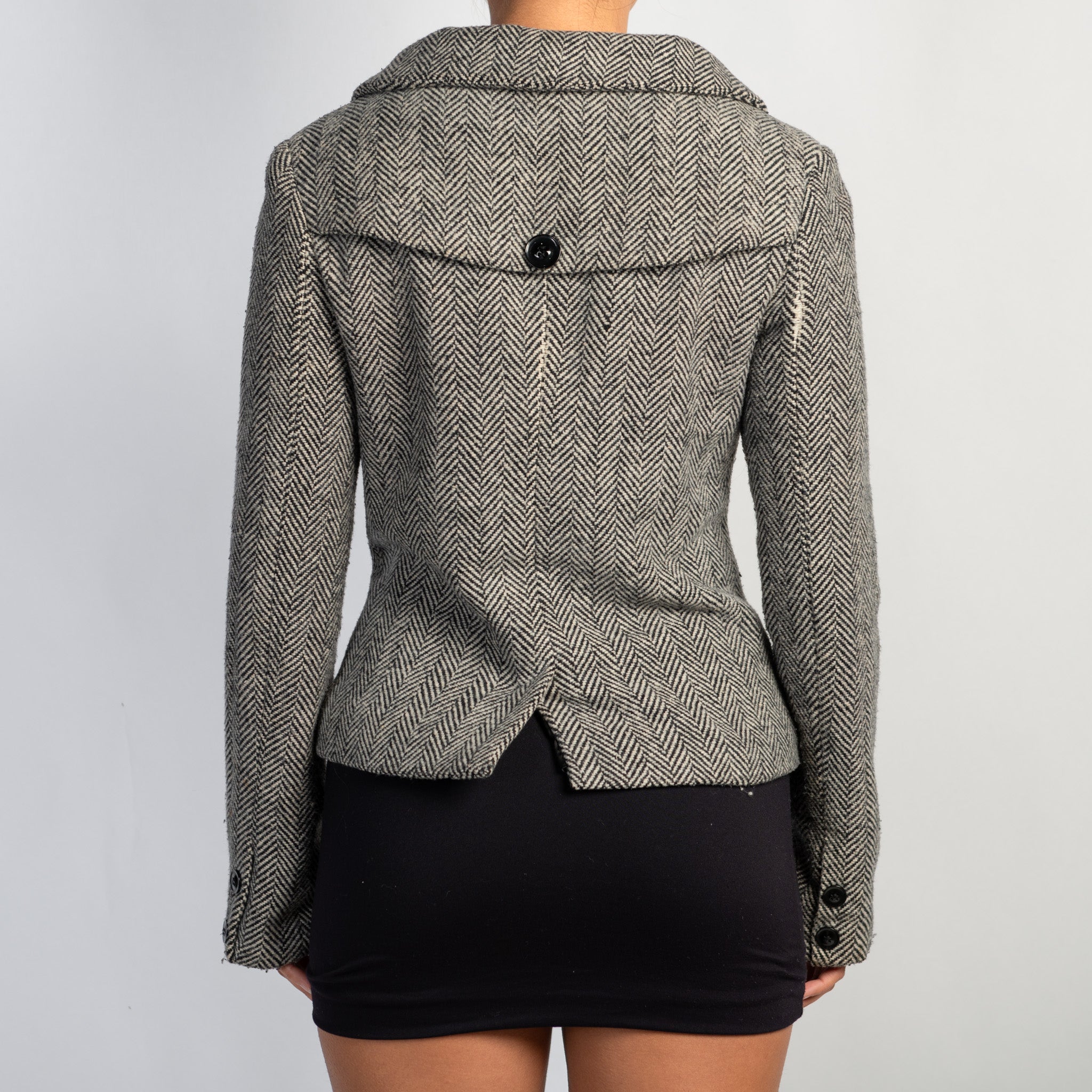 CHEVRON DOUBLE BREASTED BLAZER