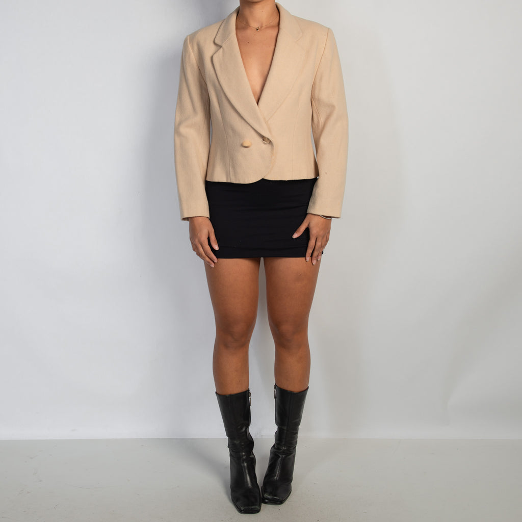 BEIGE WOOL BLAZER