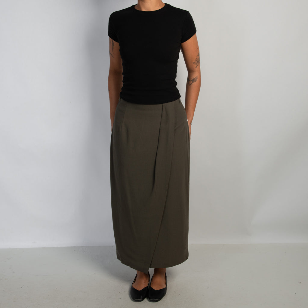 KHAKI MAXI SKIRT
