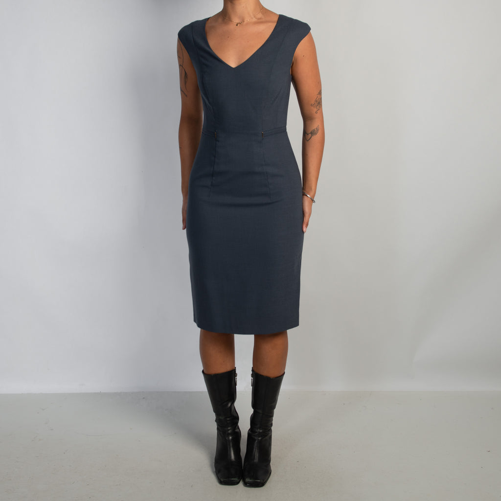 NAVY MIDI DRESS