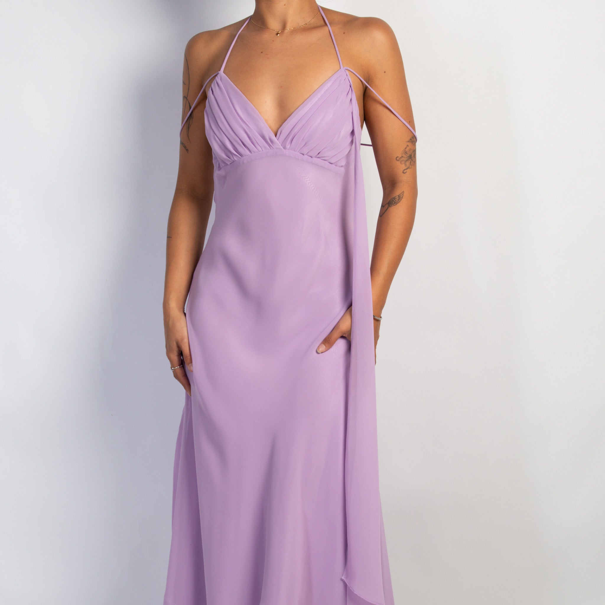 LILAC ASYMMETRIC DRESS
