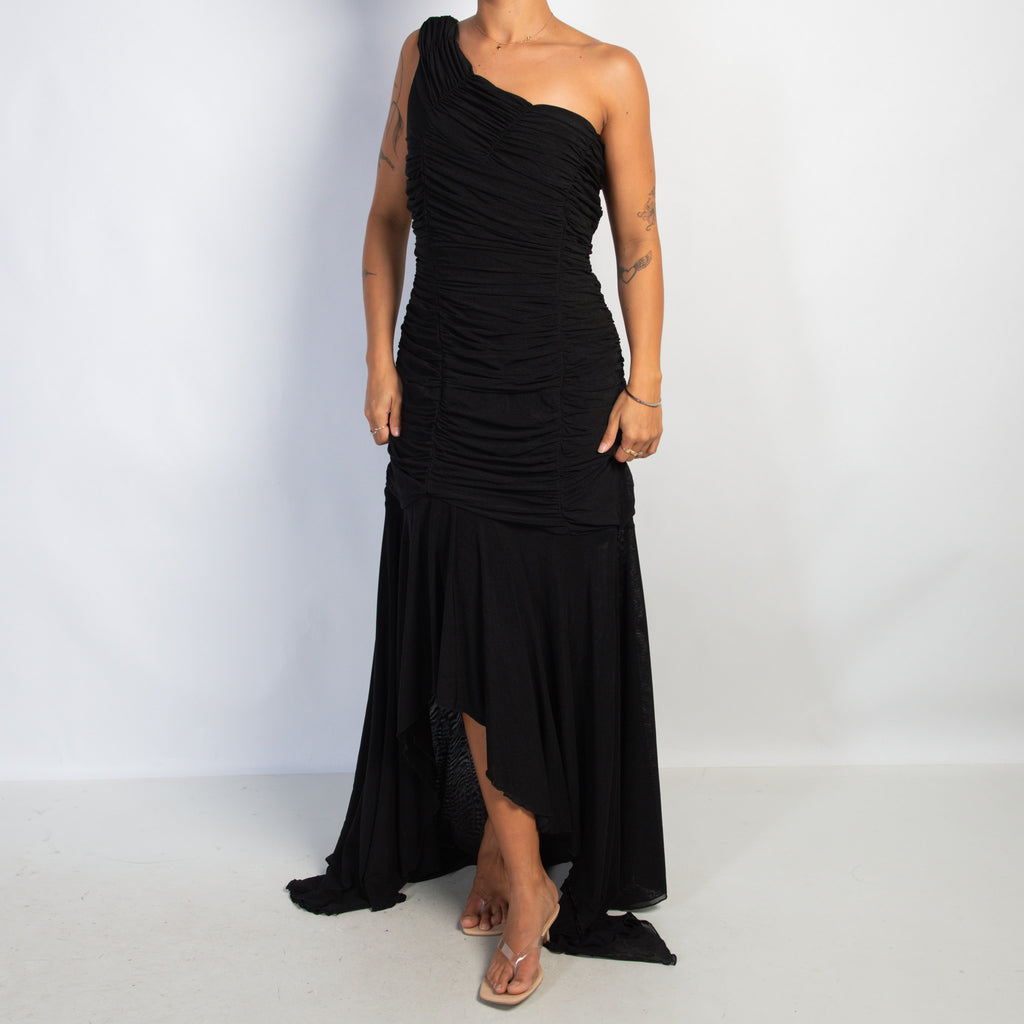 ONE SHOULDER RUCHED GOWN