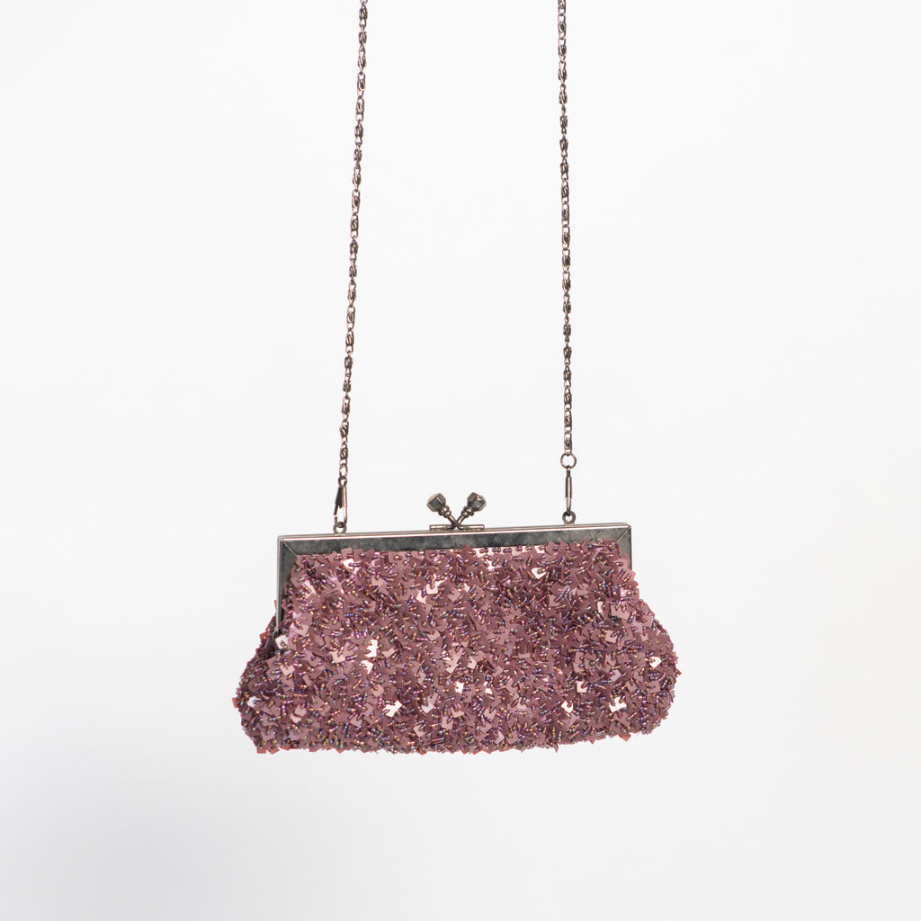 PURPLE BEADED PURSE