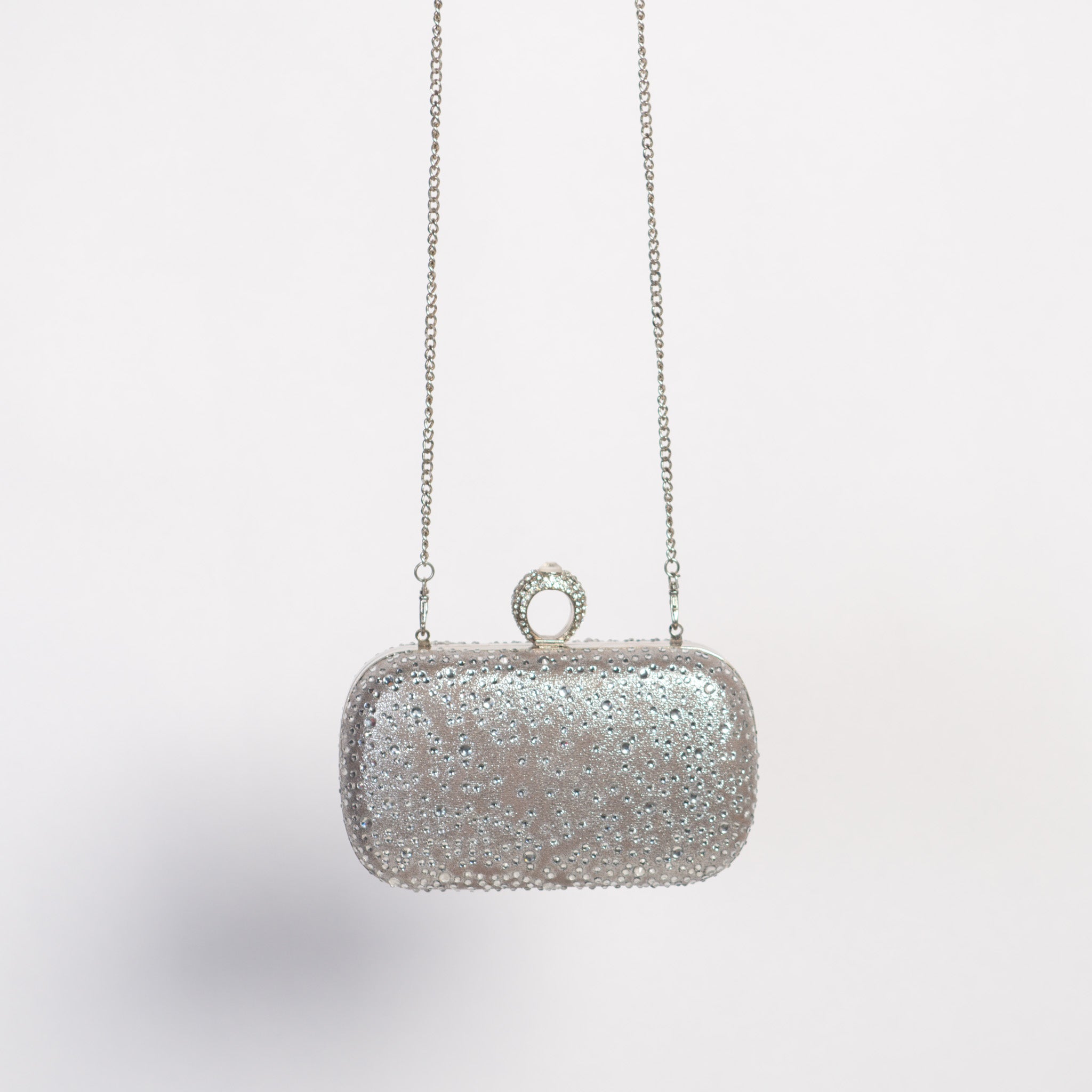 SILVER DIAMANTE PURSE