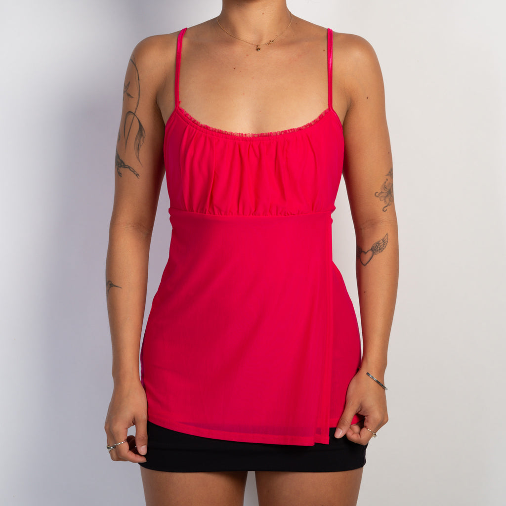 HOT PINK MESH TOP