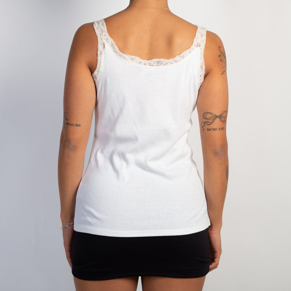 WHITE FLORAL TANK TOP