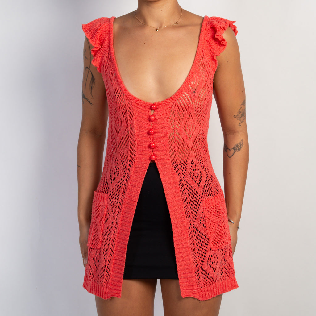 CORAL KNIT TOP