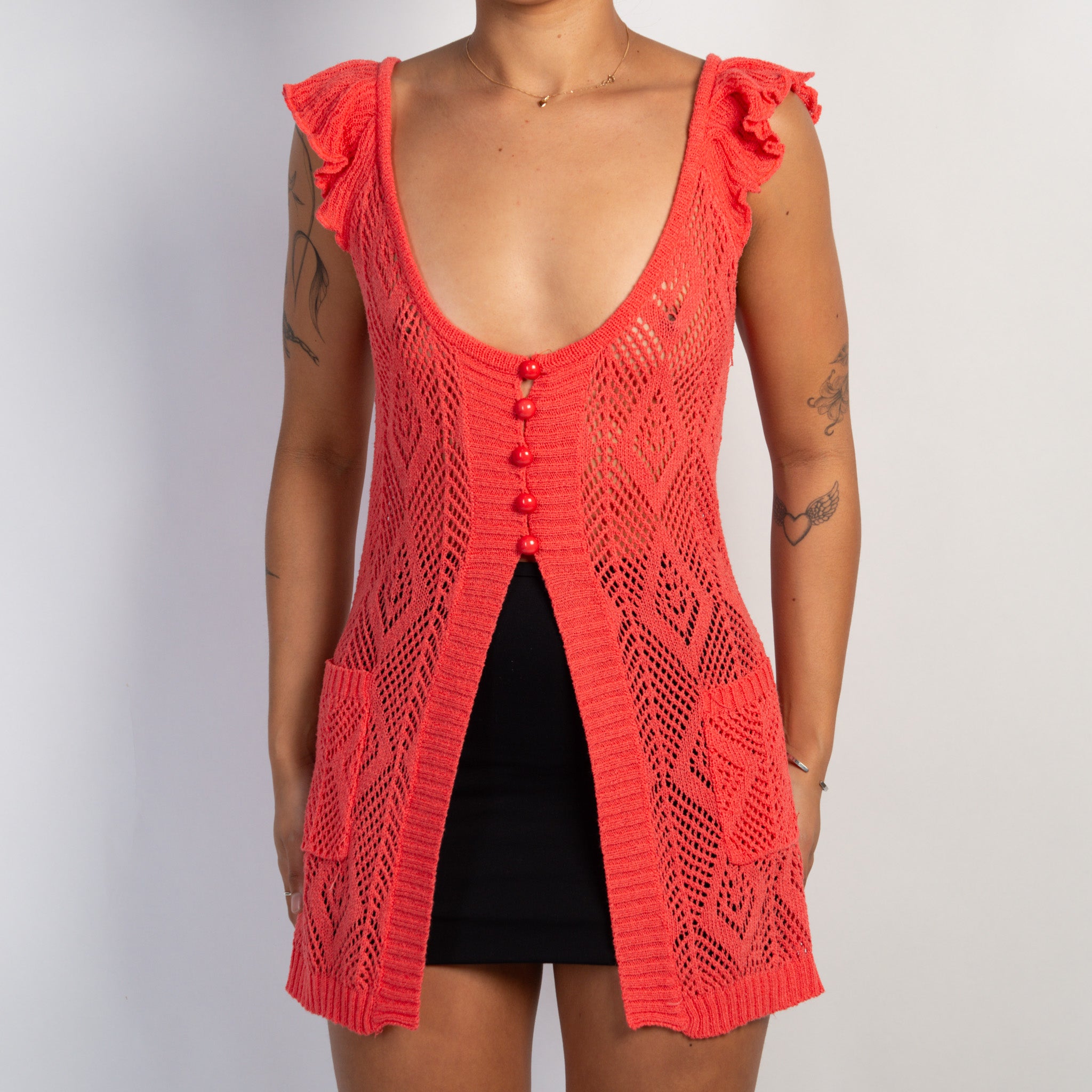 CORAL KNIT TOP