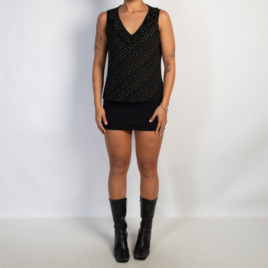 BLACK POLKA DOT TOP