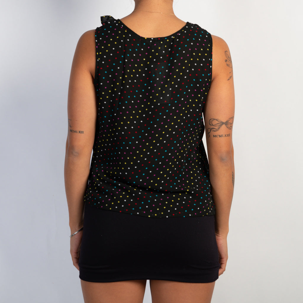 BLACK POLKA DOT TOP