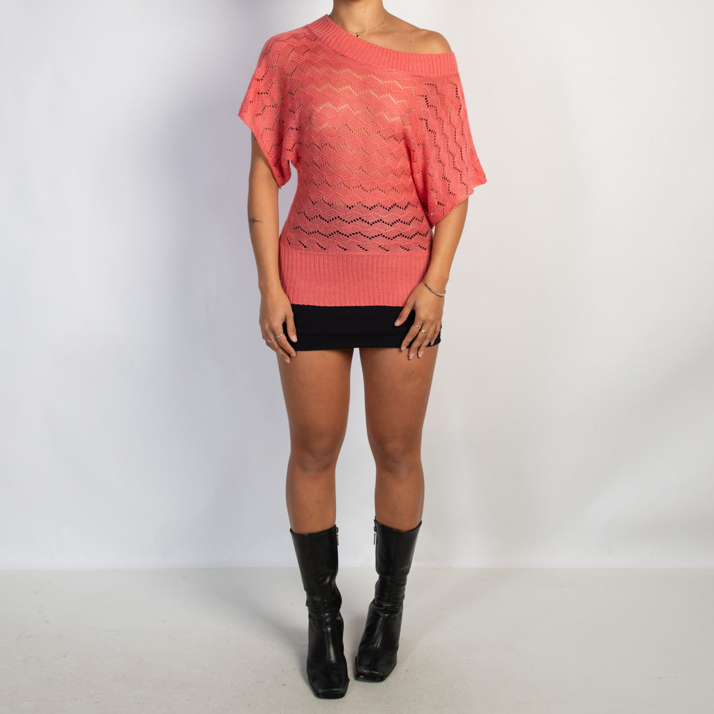CORAL KNIT TOP