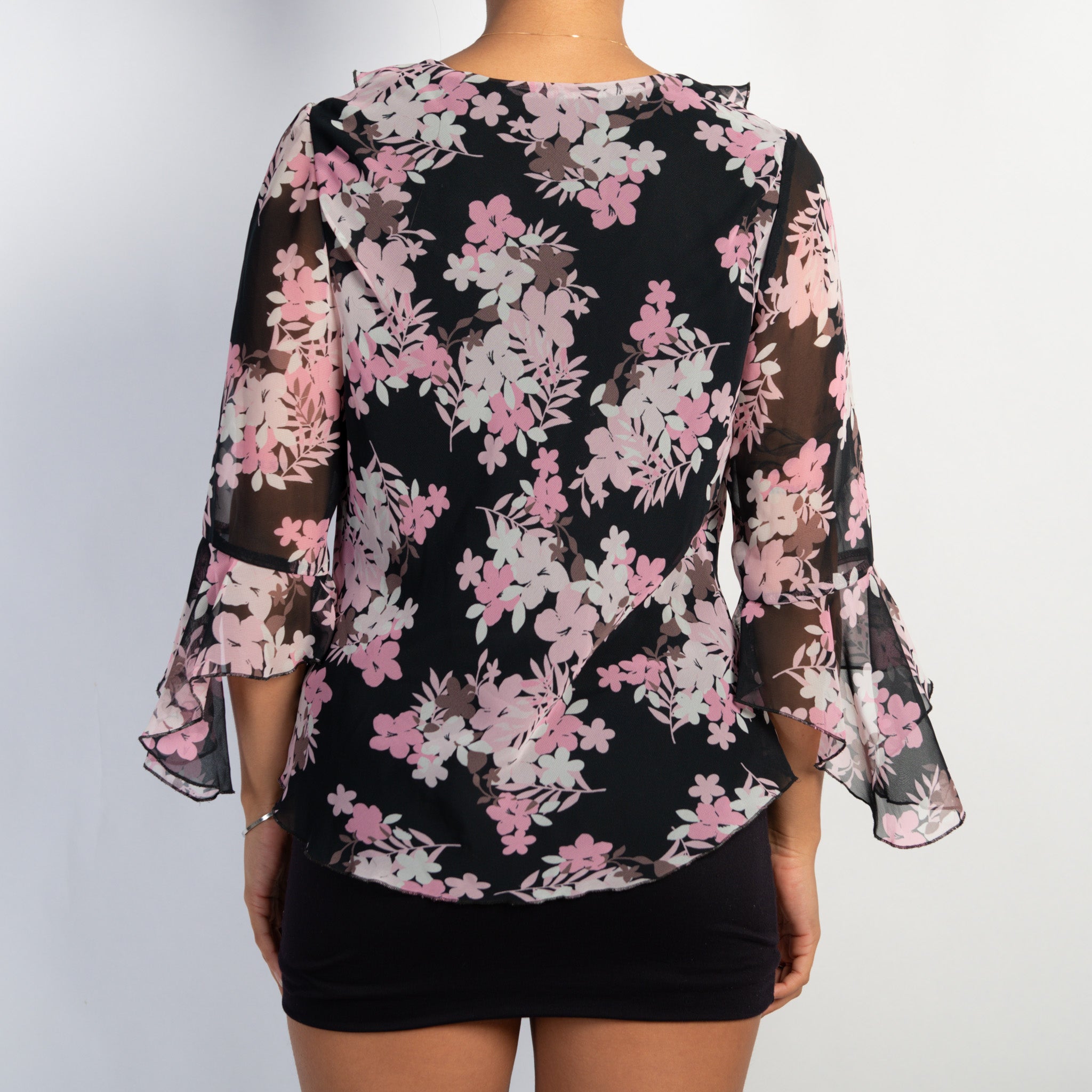 FLORAL RUFFLE TOP