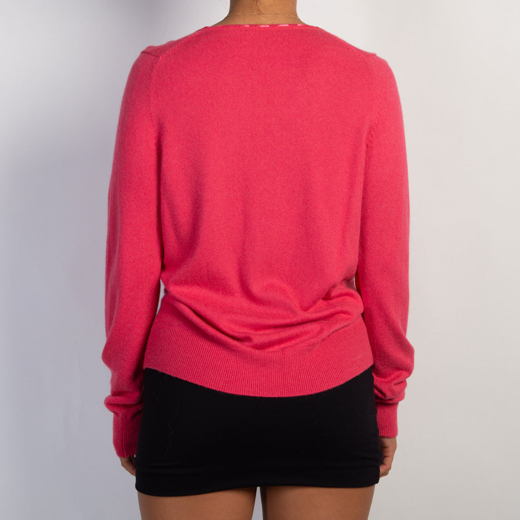 HOT PINK CASHMERE WOOL TOP