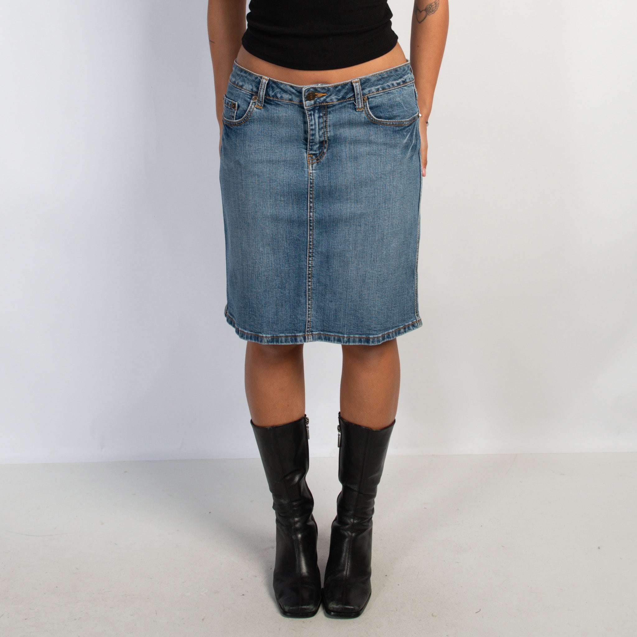 DENIM MIDI SKIRT