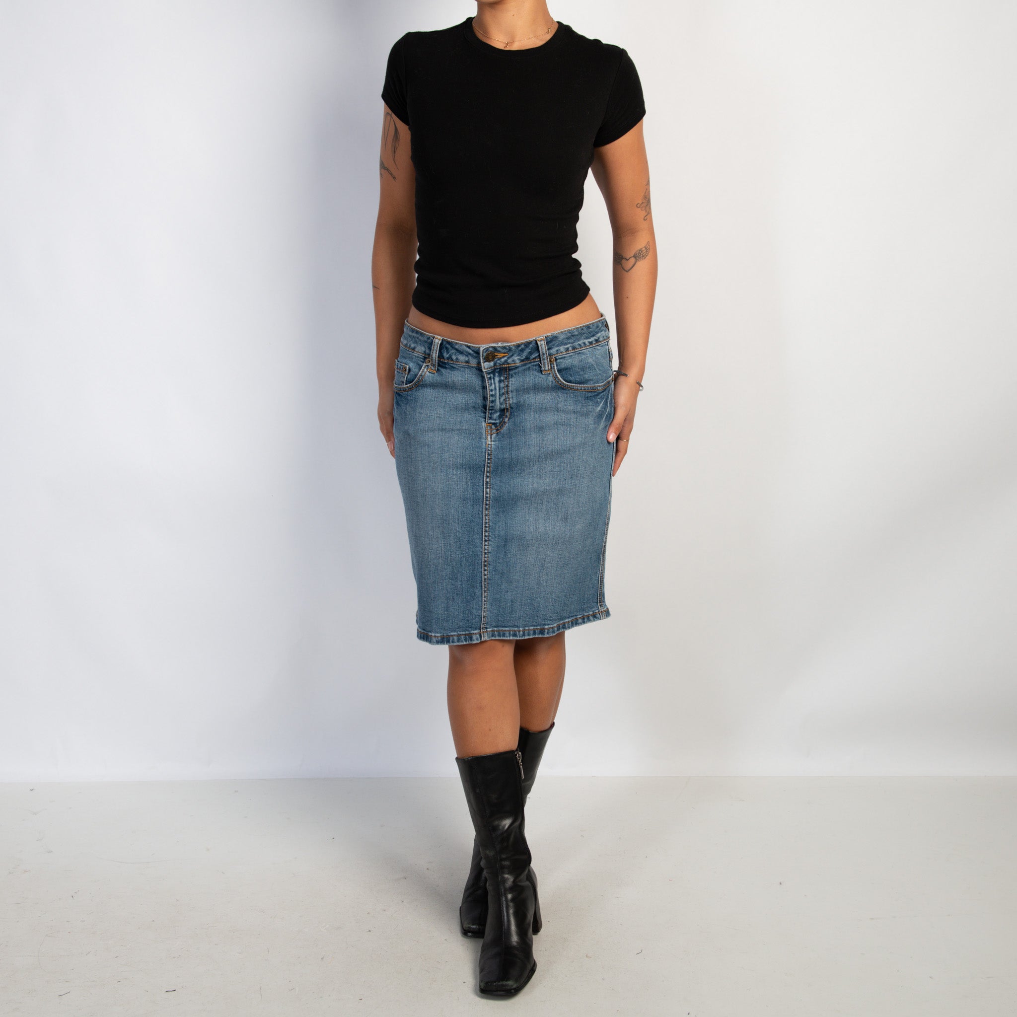 DENIM MIDI SKIRT