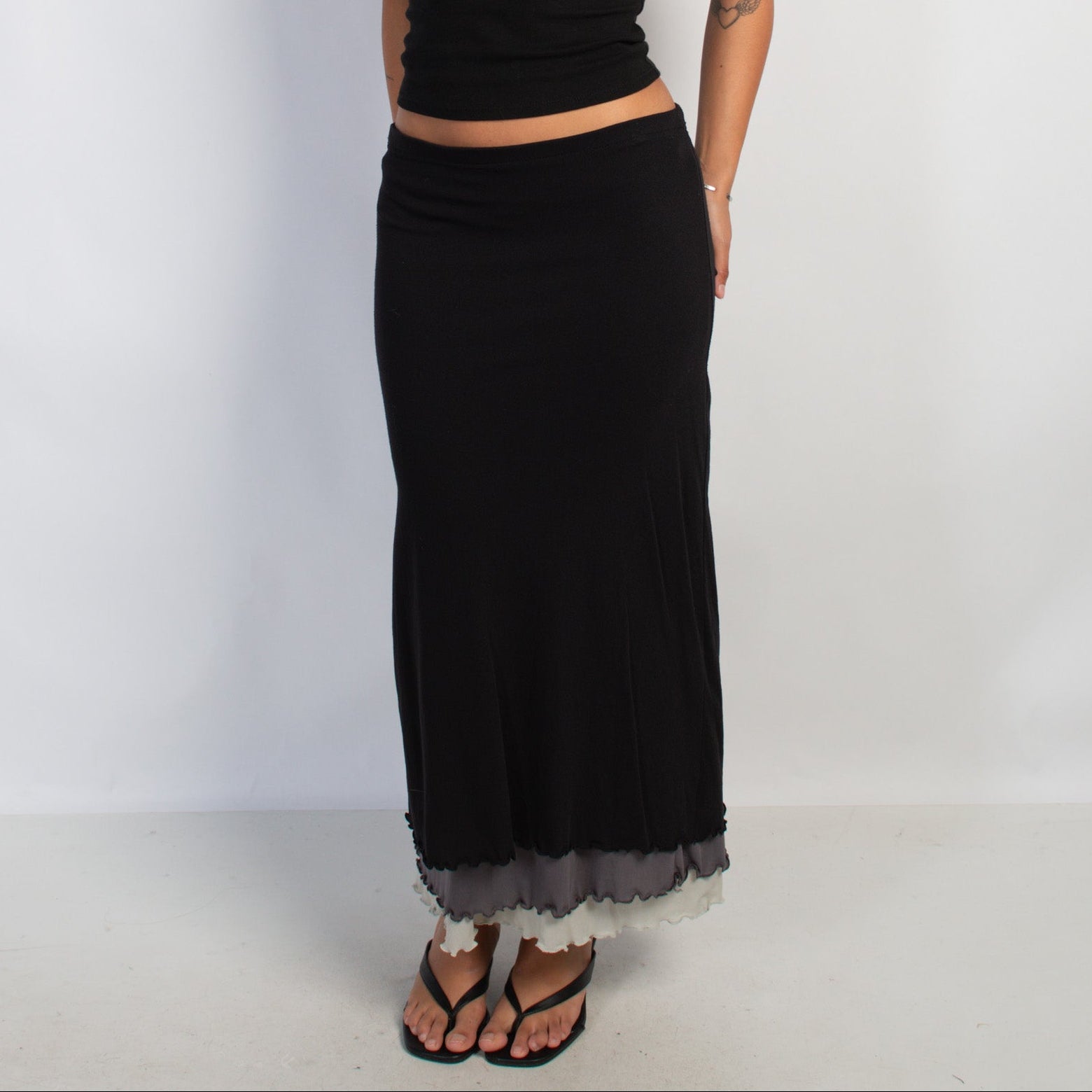 MESH LAYERED MAXI SKIRT