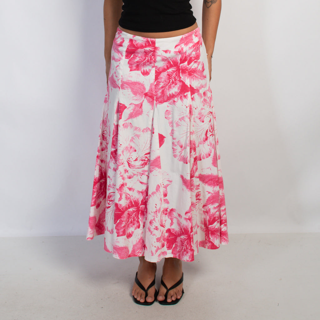 PINK FLORAL SKIRT