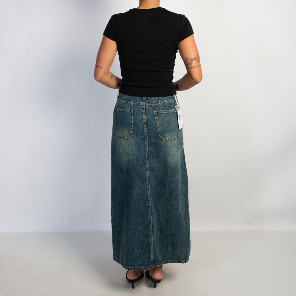 DENIM LONGLINE SKIRT
