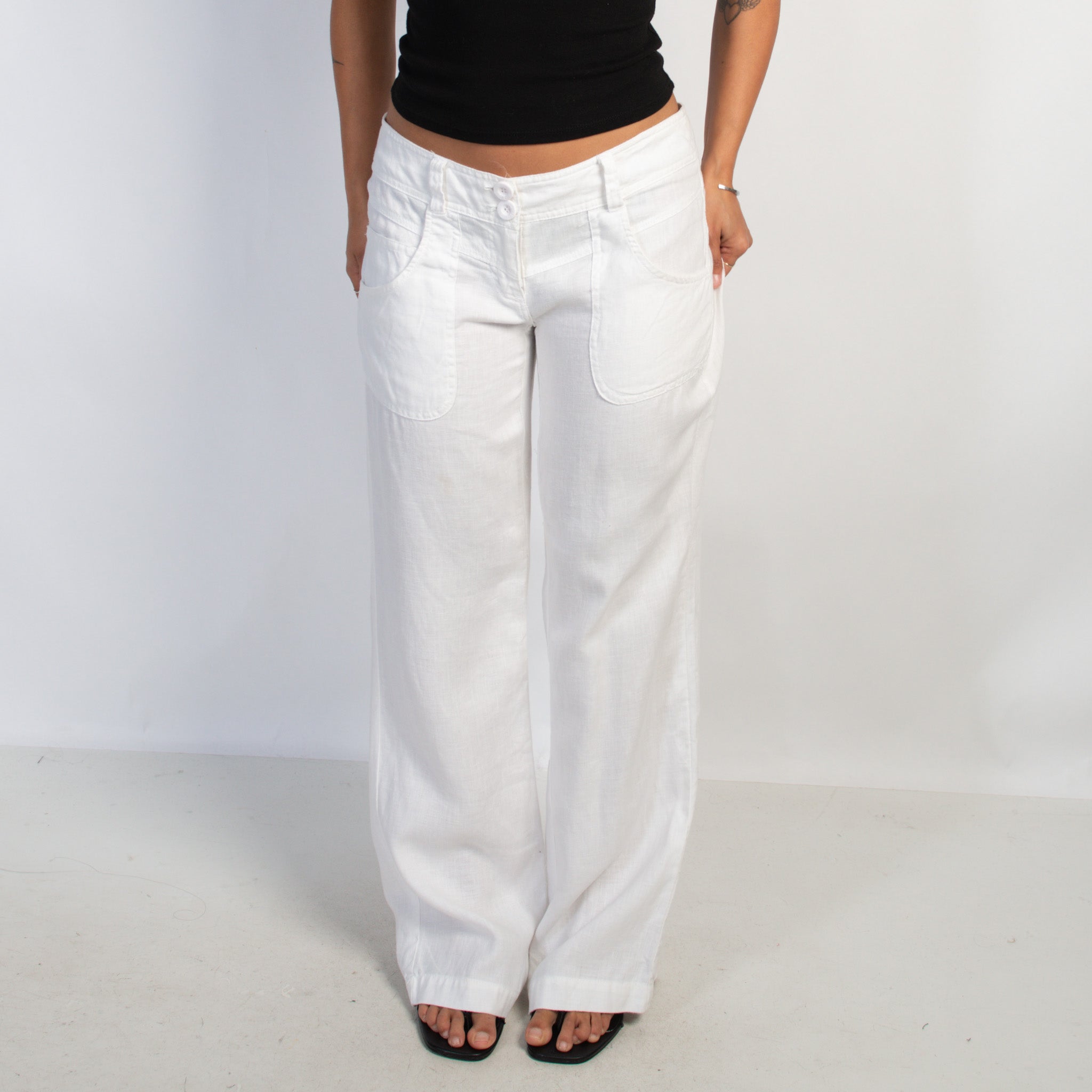 WHITE LINEN PANTS