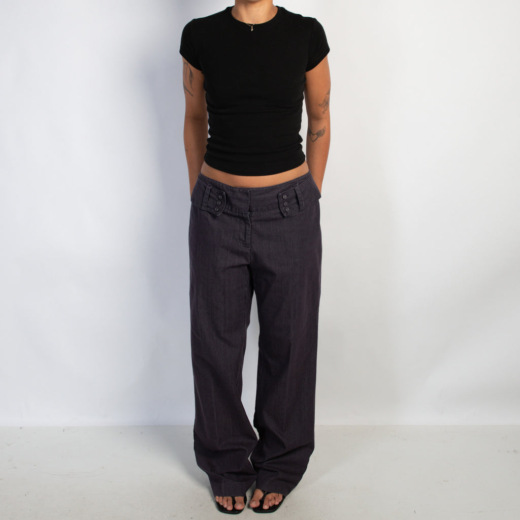COTTON BELT DETAIL TROUSERS