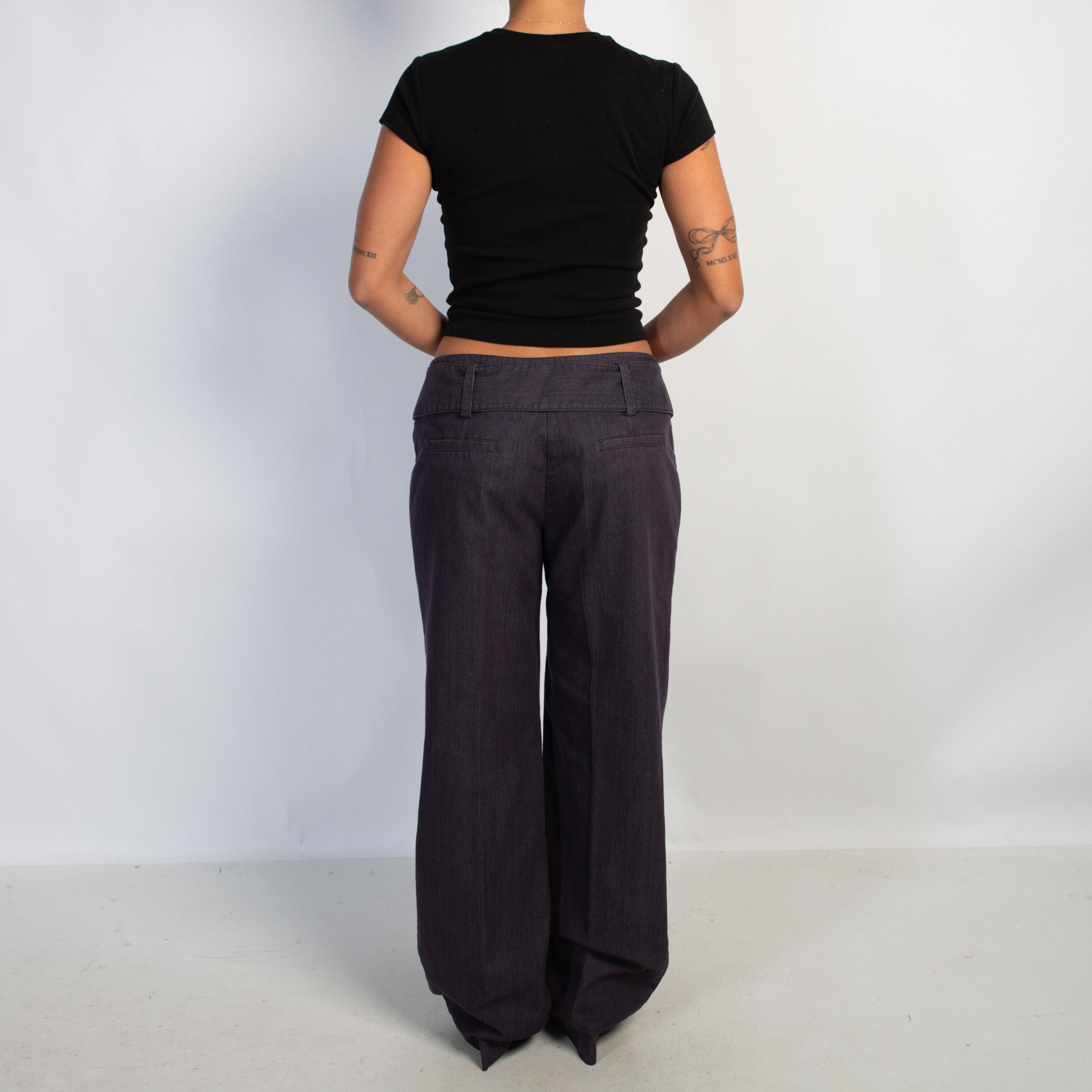 COTTON BELT DETAIL TROUSERS
