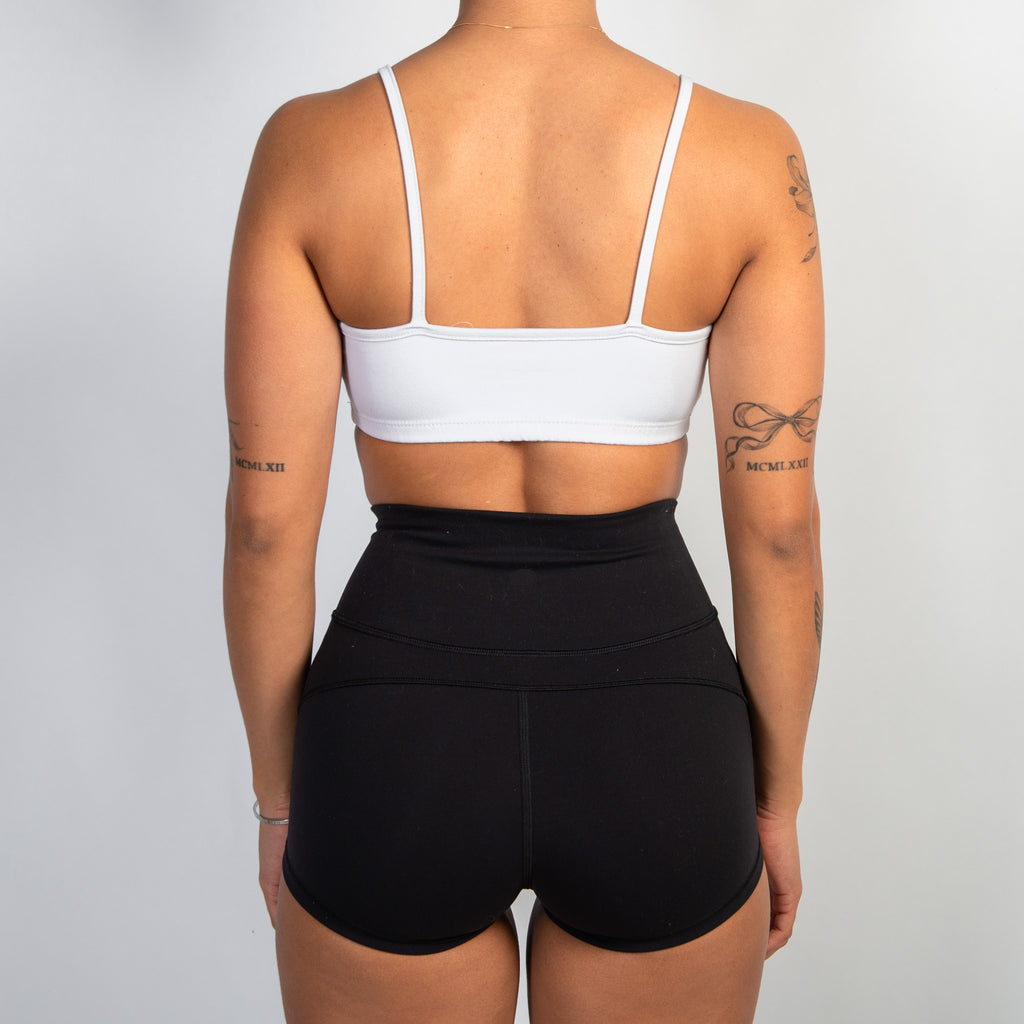 WHITE SPORTS BRA